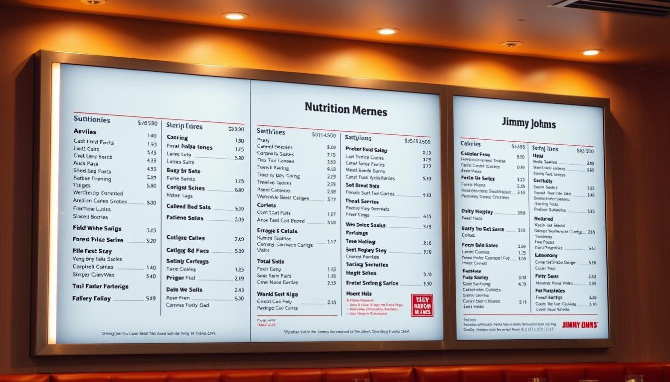 jimmy johns menu calories