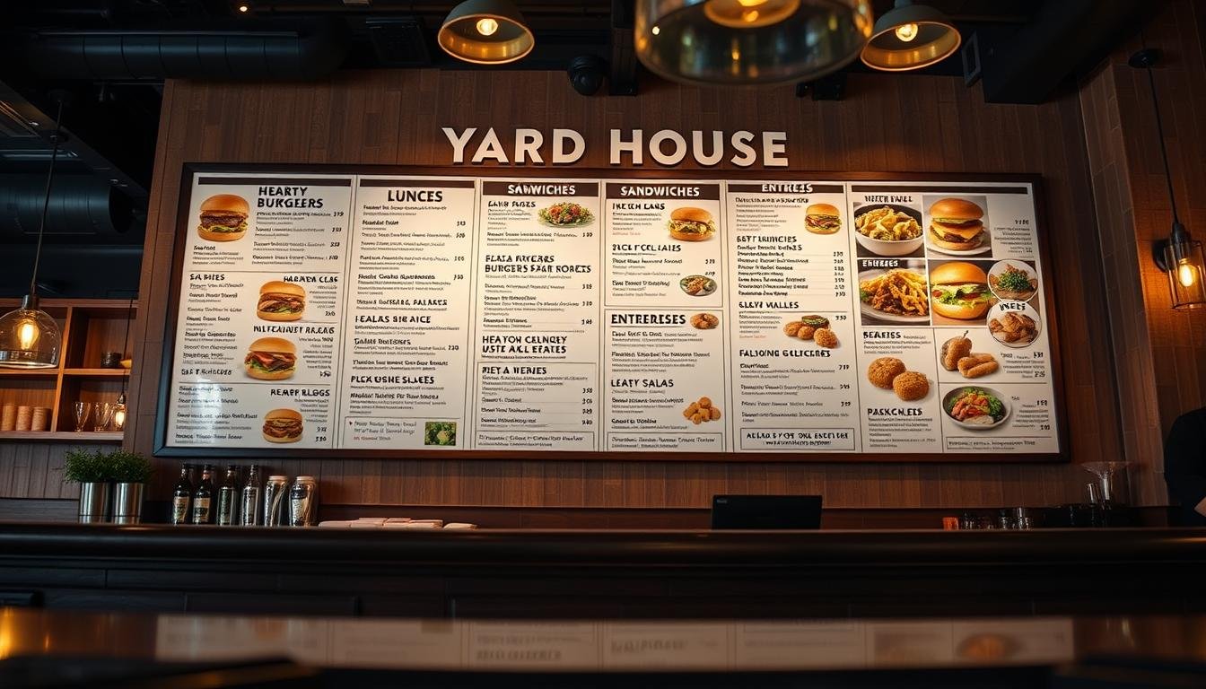yard house lunch menu
