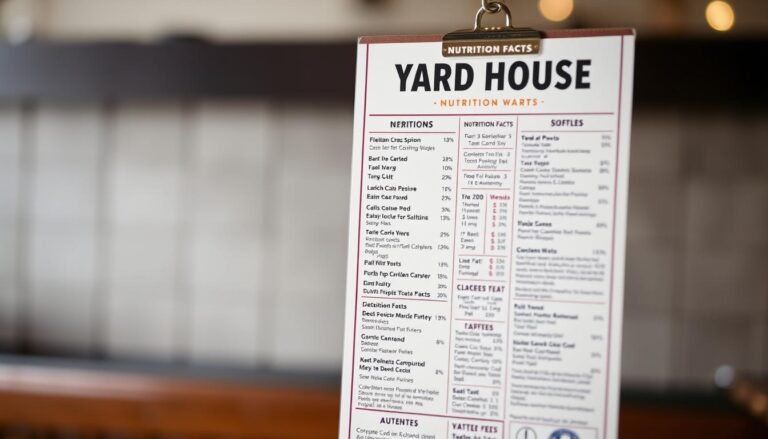 yard house menu nutrition