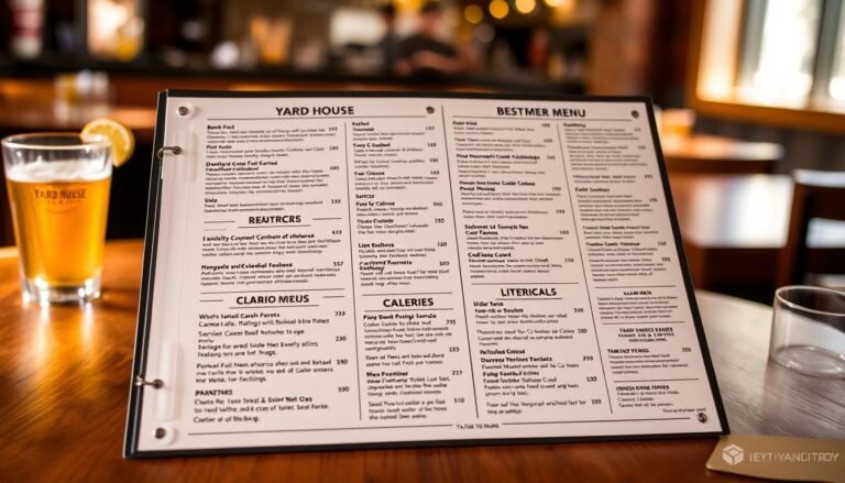 yard house troy menu